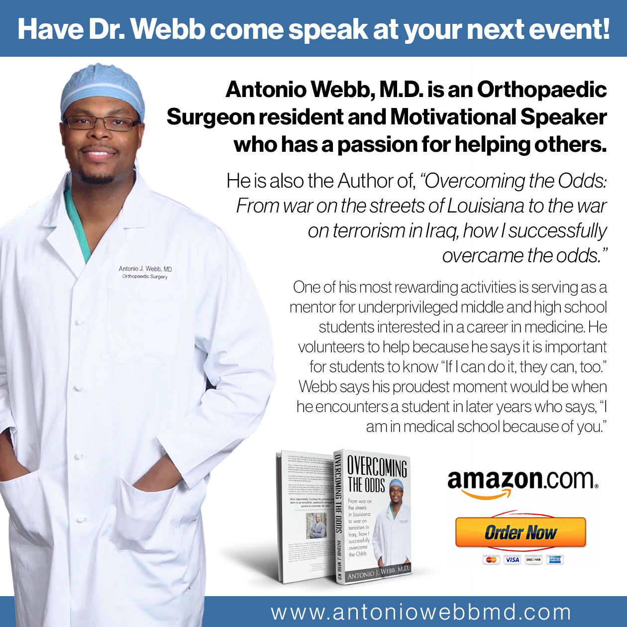 Antonio Webb, M.D –  Physician | Author | Motivational Speaker